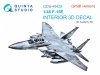 Quinta Studio QDS-48426 F-15E 3D-Printed coloured Interior on decal paper (Academy) (Small version) 1/48